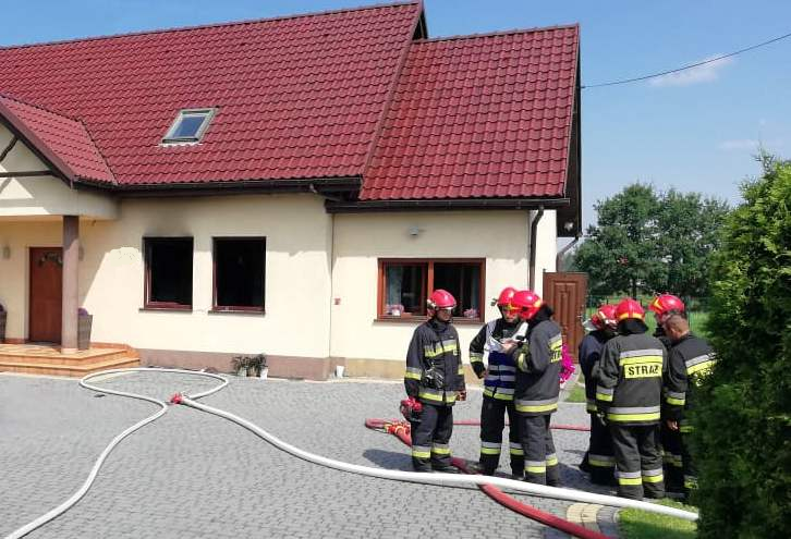 Pożar domu w Pozowicach