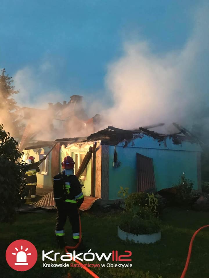 Pożar domu w Pozowicach
