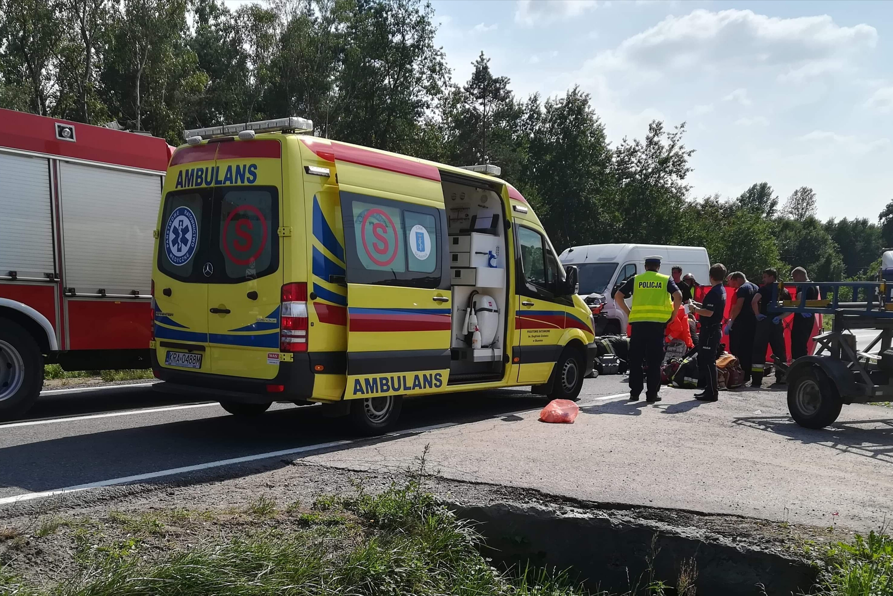 Śmiertelny wypadek na DK44 w Skawinie