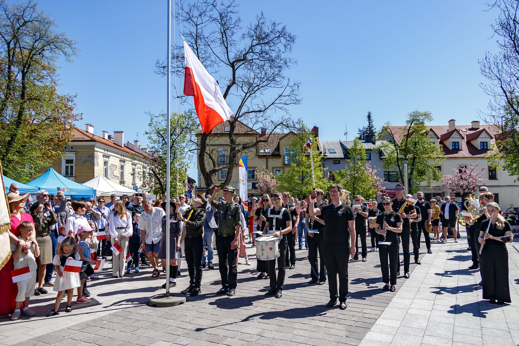 Obchody 3 maja Skawina rynek polonez pokoleń, Zespół Słovianki koncert Skawina